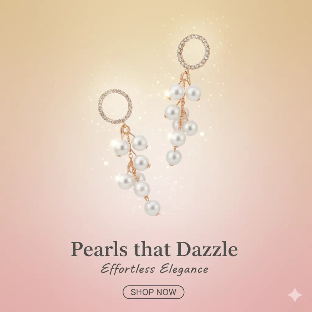 Pearl Drop Dangle Earrings