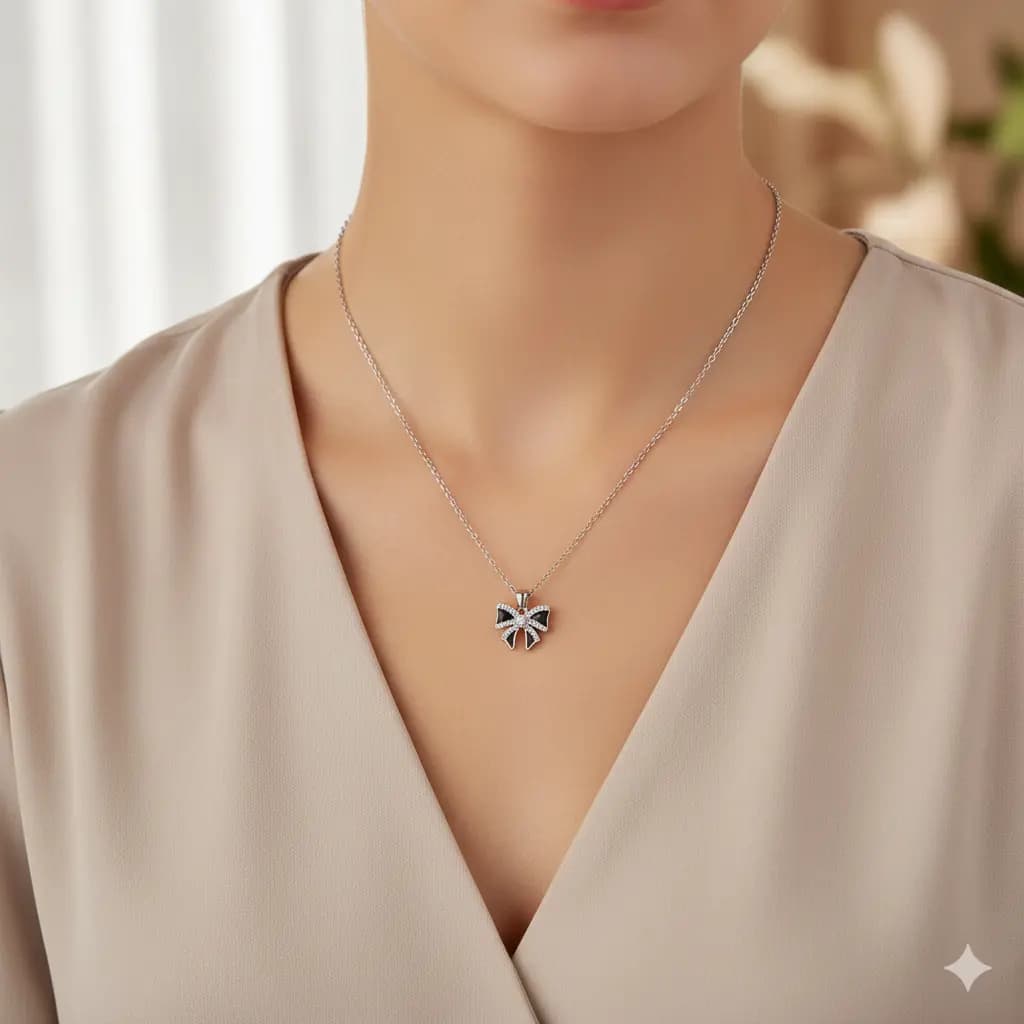 Ribbon Design Necklace for Women